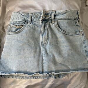 Garage Light Blue Denim Mini Skirt